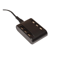 USB-Ladestation mit 6 Anschlüssen, schwarz