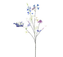 Mixed flower spray mixed blue 119cm