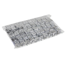 pb. 60 Geschenkboxen Folie auf Plektrum silber 25x25mm