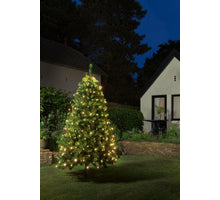 NET LIGHTS 240L/ für 170-210 cm Baum, LED warmweiß - 10 m Zuleitung grün - mit Außen-Trafo und Timer (8/16 Stunden)