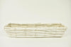 Korb Rechteck Schilf schmal weiß 41.5x9.5x8cm
