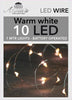 LED INDOOR ZILVERDRAAD 40L/2M LED WARM WIT - WERKT OP 2XAA