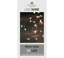 LED INDOOR SILBER DRAHT 100L/5M LED WARMWEISS - FUNKTIONIERT MIT 3XAA