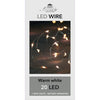 LED INDOOR SILBER DRAHT 100L/5M LED WARMWEISS - FUNKTIONIERT MIT 3XAA