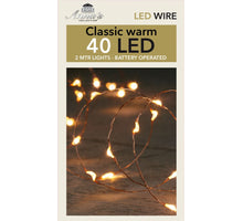 BELEUCHTETE JUTE 20LED/1M KLASSISCH - FUNKTIONIERT AUF 2XAA