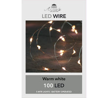 LED INDOOR KUPFERDRAHT 20L/1M LED CLASSIC - FUNKTIONIERT MIT 2XAA