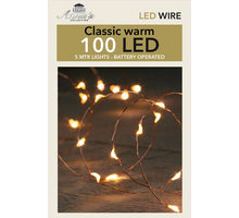 BELEUCHTETE JUTE 40LED/2M KLASSISCH - FUNKTIONIERT AUF 2XAA