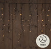 EISZAPFEN LEUCHTEN SCHWARZ 180L/360X60CM LED CLASSIC - 5M STARTERKABEL - IP44 TRANSFORMATOR AN / 8/16H TIMER / AUS