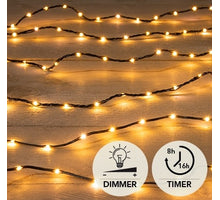 DRAHTBELEUCHTUNG SCHWARZ 200L/6M LED CLASSIC- 4M STARTERKABEL