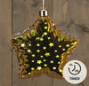 BALLON STER LED GLAS LED OP BATTERIJ 17.5X8.5X17.8CM GOUD