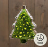 BALLON BOOM LED GLAS OP BATTERIJ 12.5X7X16CM GROEN