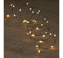 BOT LED-Draht 6/18H Timer Schwarz Kabel 40L/2M LED Warmweiß