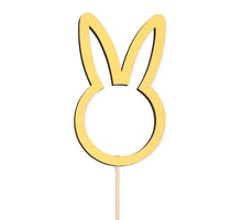 Packung mit 8 Holzdübeln ''Hase'' gelb 8,5cm