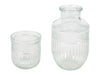 Karaf m/glas 0,5L  "Lines" helder