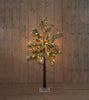 TANNENBAUM MIT SCHNEE 80 LED CLASSIC WARM IP44 TRAFO 150 CM BRAUN