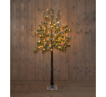 TANNENBAUM MIT SCHNEE 96LED CLASSIC WARM IP44 TRAFO 180 CM BRAUN