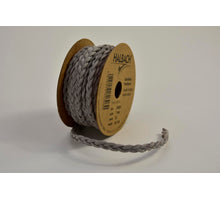 Kunstleder geflochten 7 mm grau
