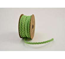 Kunstleder geflochten 7 mm l.grün