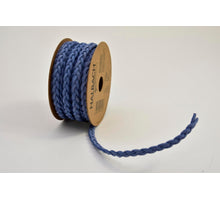 Kunstleder geflochten 7 mm blau