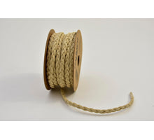 Kunstleder geflochten 7 mm creme