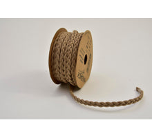 Kunstleder geflochten 7 mm Natur