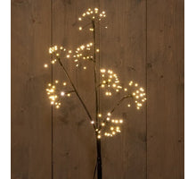 SCHWARZER ZWEIG LÖWENZAHN 7X20L/70CM LED KLASSISCH WARM - 5M VORLAUFSCHNUR