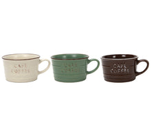 Tasse „Café Coffee“ Ø8,6x5cm 180ml 3-fach sortiert