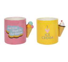 Tasse mit Text und Eiscreme 13x10x10.4cm 500ml 2-fach sortiert