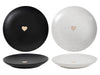 Ontbijtbord hart speckle Ø18,6x2,5cm 2ass