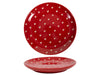 Ontbijtbord all over hart rood/wit Ø20,5x15,1cm