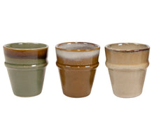 Becher Mistral Rand Ø6x7cm 100ml 3fach sortiert