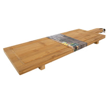 Servierbrett Bambus m/Fuß 58x19x3cm