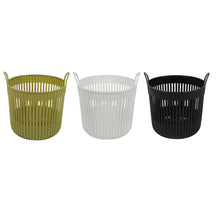 Mandje rond met handvatten Ø18x18cm 3 assortie