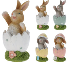 Hase im Eierporzellan 5x4x9cm 4 verschiedene Designs