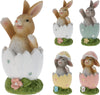 Hase im Eierporzellan 5x4x9cm 4 verschiedene Designs