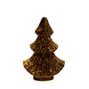 Weihnachtsbaum aus Glas mit 10 LEDs, 3x AAA Batterien, Timer, 15,5 x 9,5 x 24 cm, metallic-bronze.