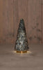GLAS-WEIHNACHTSBAUM MIT 10 LED-LICHTERN, BATTERIEBETRIEBEN, MIT TIMER, 28,5 X 13 CM, ANTHRAZIT