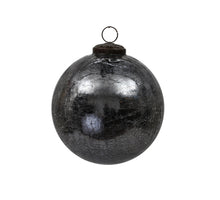 St. 1 Glasherz 'crackled' silber 8cm