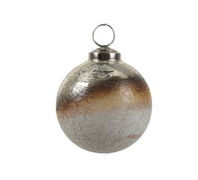 St. 1 Glaskugel/hängend silber/weiß Ø8cm