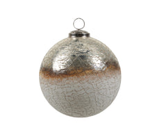 St. 1 Glaskugel/hängend silber/weiß Ø10cm