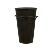 St. 1 Eimer mit Ohren schwarz/gelb Ø19x31cm