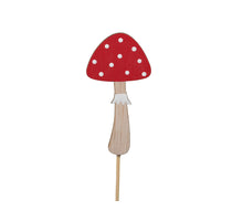 pb. 24 Holzpilze/Stäbchen rot 4,5cm