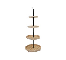 St. 1 Tortenplatte aus Metall schwarz/natur 80 cm
