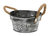 St. 1 Metallschale mit Griffen grau Ø 15x8 cm
