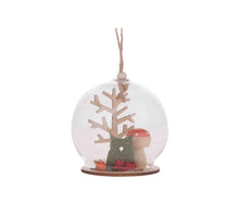 Glas-Anhänger mit Eule - 8cm