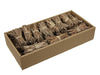 w/b 25 braune gespaltene Possy/Draht 10cm champ. Waschen
