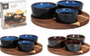 4-teiliges Servierset, D21 H5,5cm, 2 Farben sortiert