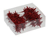 PET 36 3-d sparkling stars/pin red 3 cm
