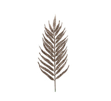 pb. 6 sparkling palm leaves/wire champagne 29 cm