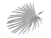 PET 6 sparkling leaves/clip silver 27x25 cm